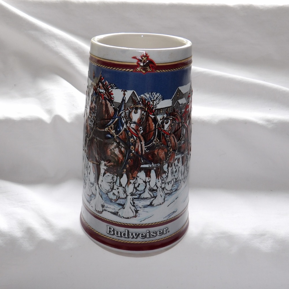 Budweiser 1989 Clydesdale Horses Beer Mug
